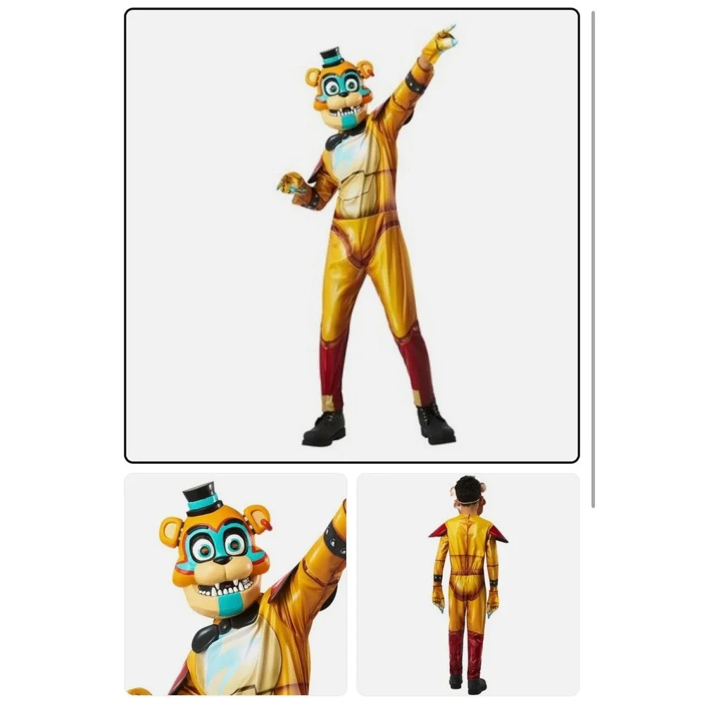 Rubies Kids Glamrock Freddy Five Nights Freddys Security Breach Costume M 8 NWT